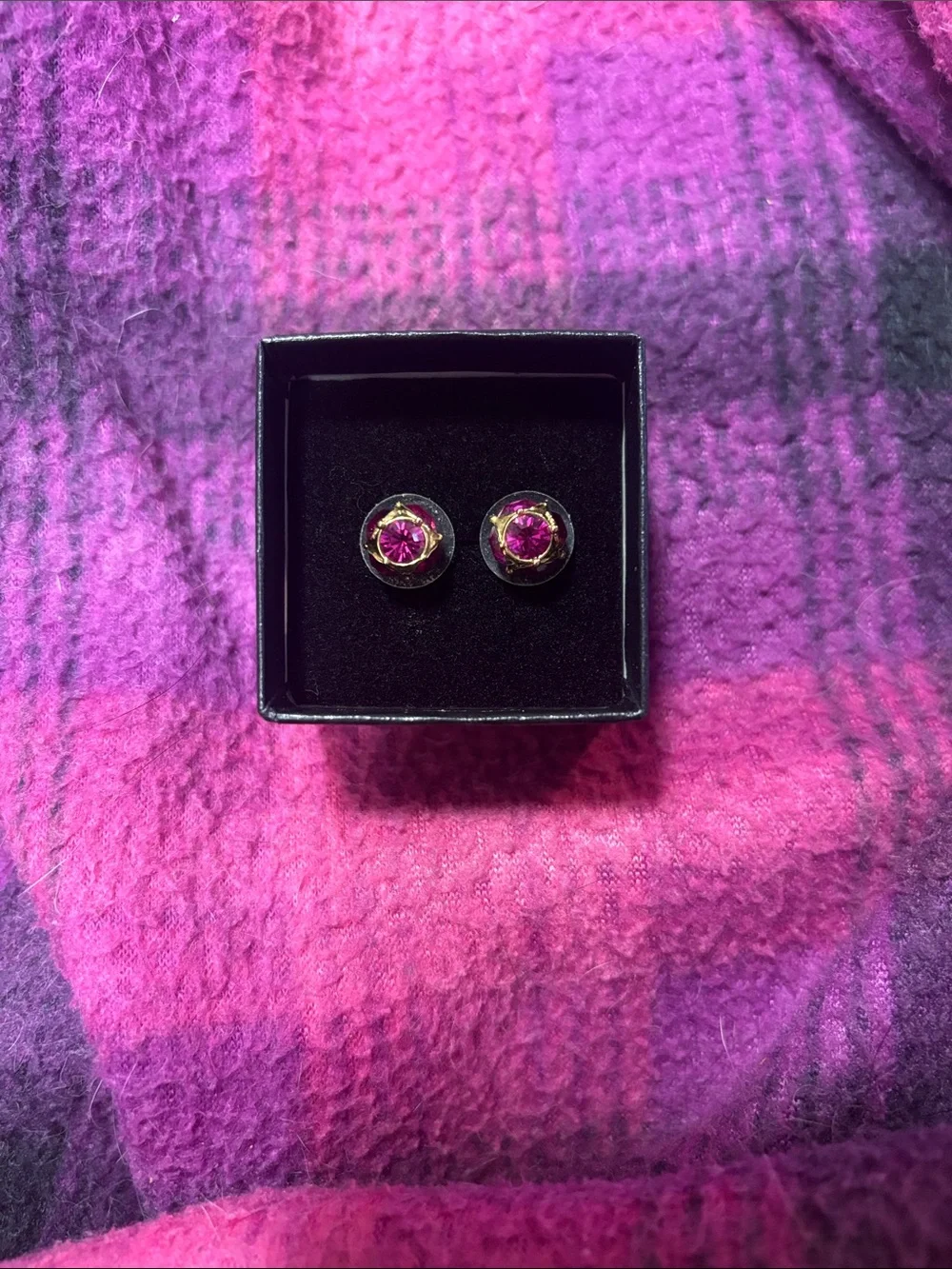 kate spade Pink Crystal Halo Stud Earrings